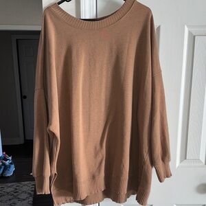 SO Women's Tan Oversized Sweatshirt
